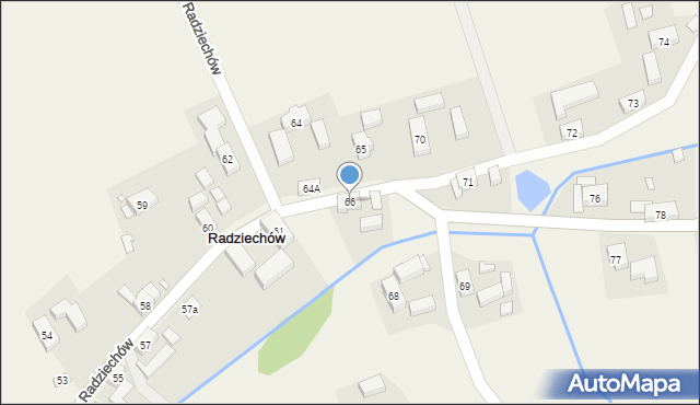 Radziechów, Radziechów, 66, mapa Radziechów