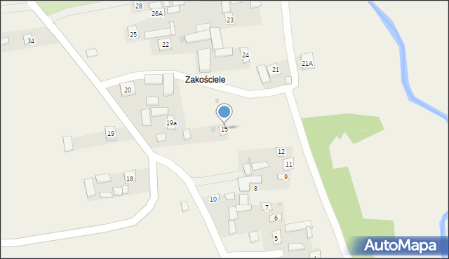 Radzięcin, Radzięcin, 15, mapa Radzięcin