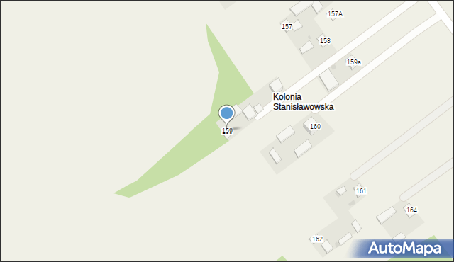 Radzięcin, Radzięcin, 159, mapa Radzięcin