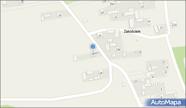 Radzięcin, Radzięcin, 19, mapa Radzięcin