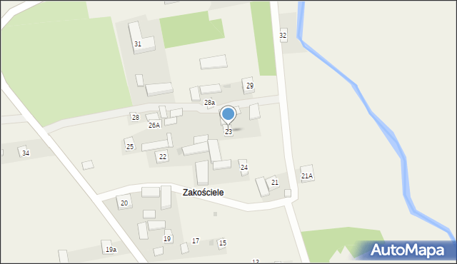 Radzięcin, Radzięcin, 23, mapa Radzięcin