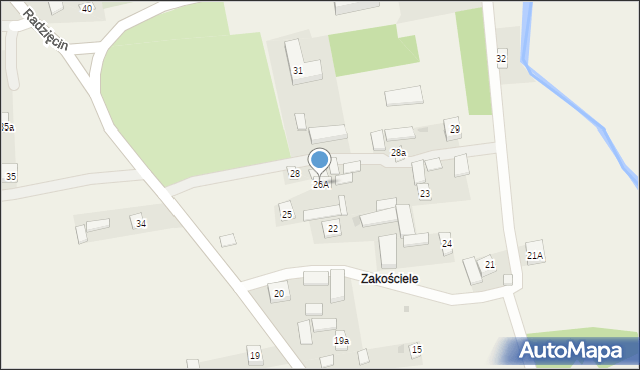 Radzięcin, Radzięcin, 26A, mapa Radzięcin