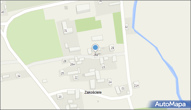 Radzięcin, Radzięcin, 28a, mapa Radzięcin