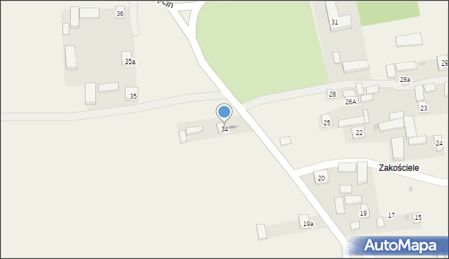 Radzięcin, Radzięcin, 34, mapa Radzięcin