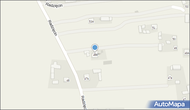 Radzięcin, Radzięcin, 49b, mapa Radzięcin