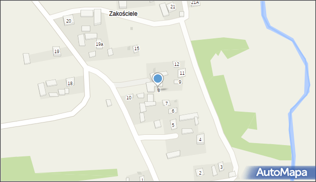 Radzięcin, Radzięcin, 8, mapa Radzięcin