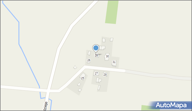 Radzieje, Radzieje, 28, mapa Radzieje