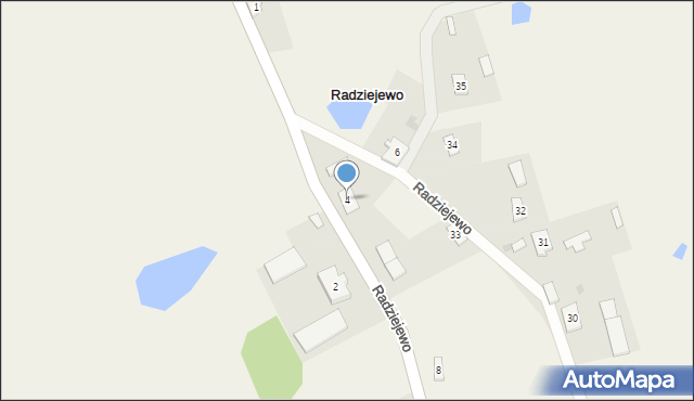 Radziejewo, Radziejewo, 4, mapa Radziejewo