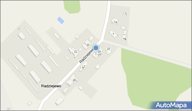 Radziejewo, Radziejewo, 16a, mapa Radziejewo