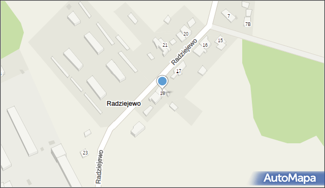 Radziejewo, Radziejewo, 18, mapa Radziejewo