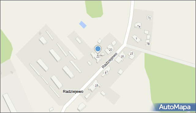 Radziejewo, Radziejewo, 21, mapa Radziejewo