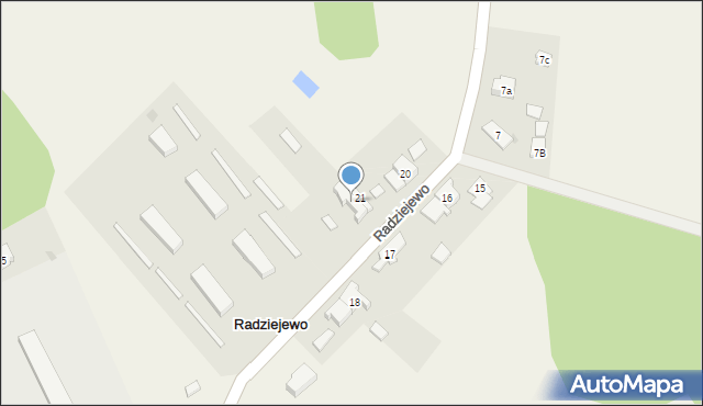 Radziejewo, Radziejewo, 22, mapa Radziejewo