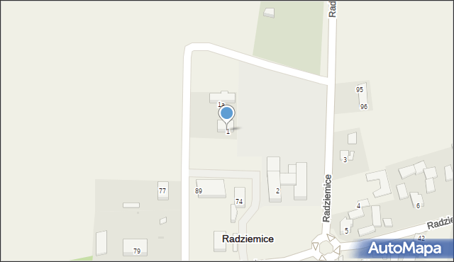 Radziemice, Radziemice, 1, mapa Radziemice