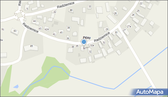 Radziemice, Radziemice, 34, mapa Radziemice