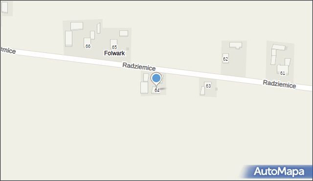 Radziemice, Radziemice, 64, mapa Radziemice