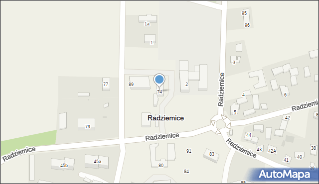 Radziemice, Radziemice, 74, mapa Radziemice