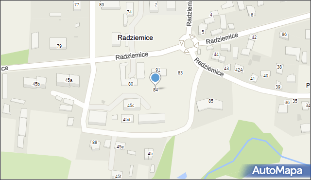 Radziemice, Radziemice, 84, mapa Radziemice