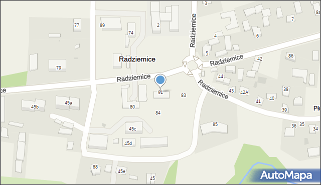 Radziemice, Radziemice, 91, mapa Radziemice