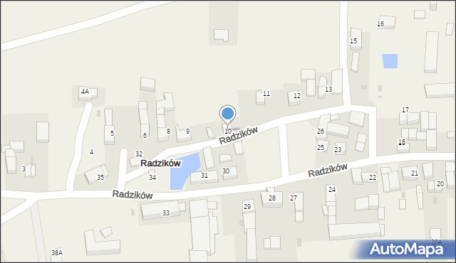 Radzików, Radzików, 10, mapa Radzików