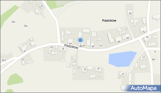 Radzików, Radzików, 45, mapa Radzików