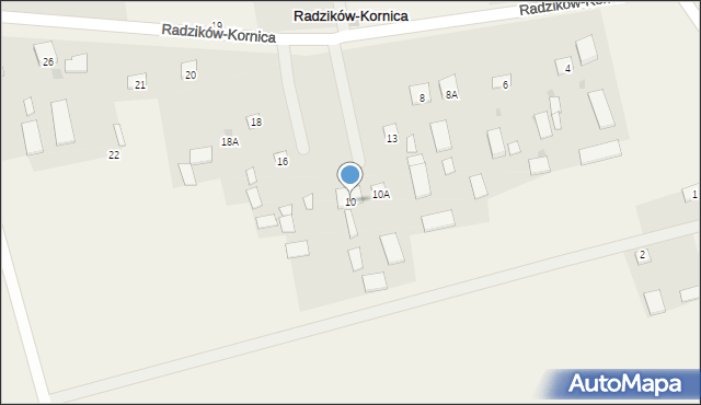 Radzików-Kornica, Radzików-Kornica, 10, mapa Radzików-Kornica