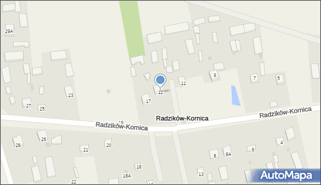 Radzików-Kornica, Radzików-Kornica, 12, mapa Radzików-Kornica