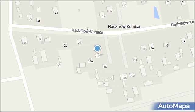 Radzików-Kornica, Radzików-Kornica, 18, mapa Radzików-Kornica