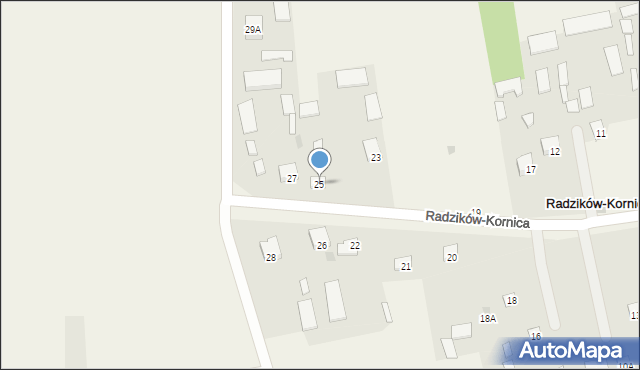 Radzików-Kornica, Radzików-Kornica, 25, mapa Radzików-Kornica