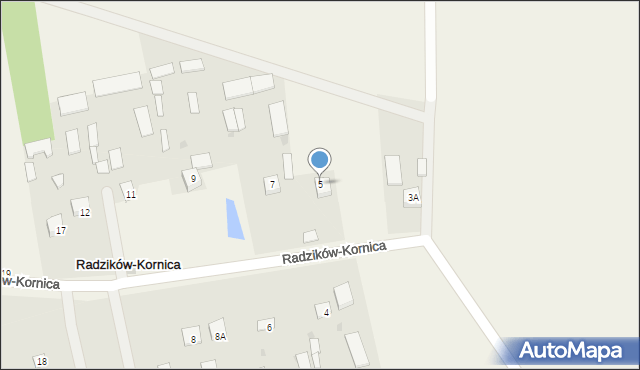 Radzików-Kornica, Radzików-Kornica, 5, mapa Radzików-Kornica