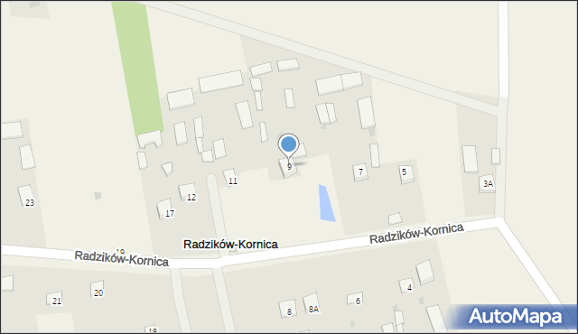 Radzików-Kornica, Radzików-Kornica, 9, mapa Radzików-Kornica