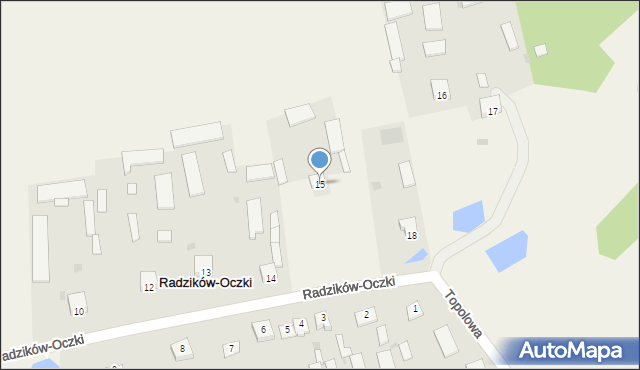 Radzików-Oczki, Radzików-Oczki, 15, mapa Radzików-Oczki