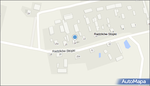 Radzików-Stopki, Radzików-Stopki, 14, mapa Radzików-Stopki