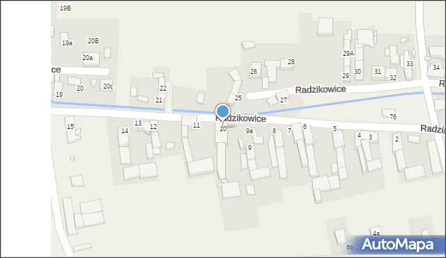 Radzikowice, Radzikowice, 10, mapa Radzikowice
