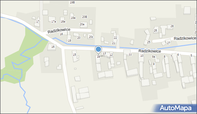 Radzikowice, Radzikowice, 14, mapa Radzikowice