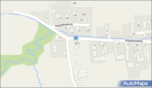 Radzikowice, Radzikowice, 15, mapa Radzikowice