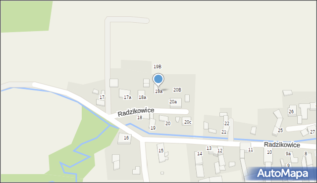 Radzikowice, Radzikowice, 19a, mapa Radzikowice