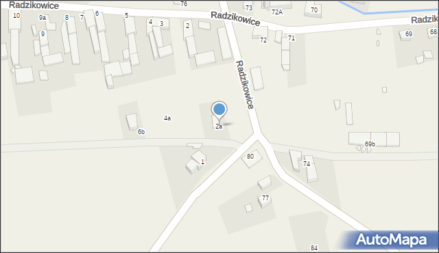 Radzikowice, Radzikowice, 2a, mapa Radzikowice