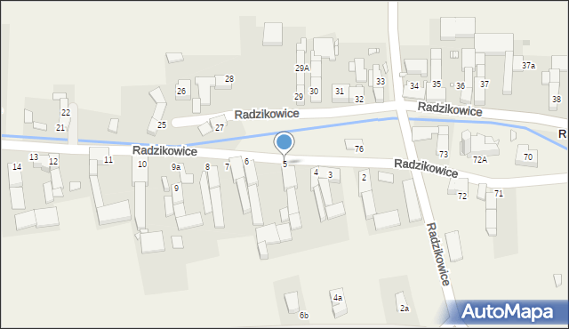 Radzikowice, Radzikowice, 5, mapa Radzikowice