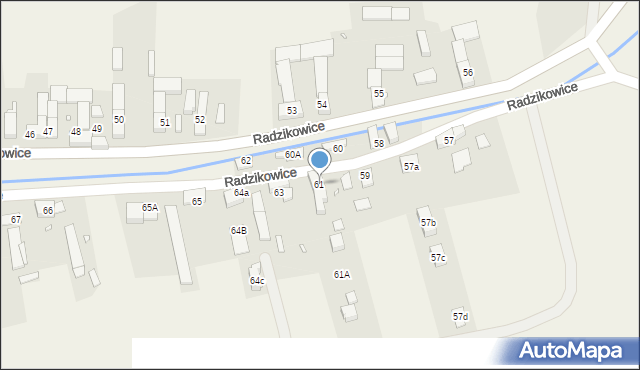 Radzikowice, Radzikowice, 61, mapa Radzikowice