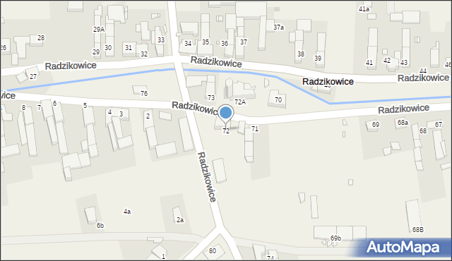 Radzikowice, Radzikowice, 72, mapa Radzikowice