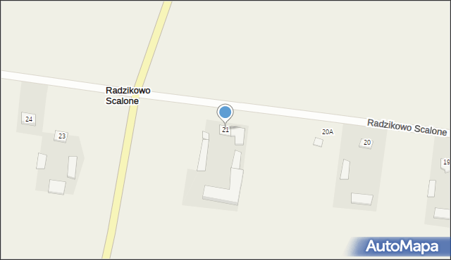 Radzikowo Scalone, Radzikowo Scalone, 21, mapa Radzikowo Scalone