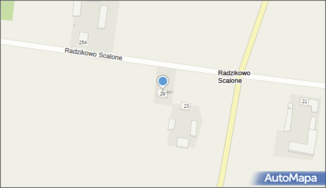 Radzikowo Scalone, Radzikowo Scalone, 24, mapa Radzikowo Scalone