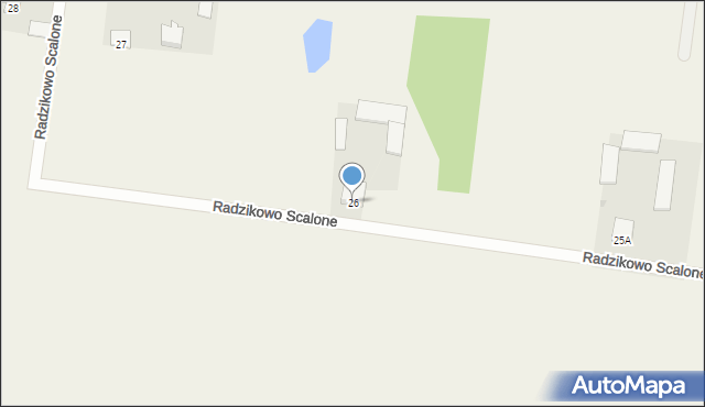 Radzikowo Scalone, Radzikowo Scalone, 26, mapa Radzikowo Scalone