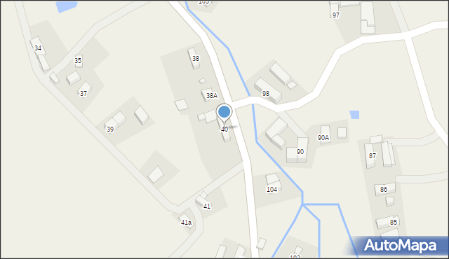 Radzimów, Radzimów Dolny, 40, mapa Radzimów