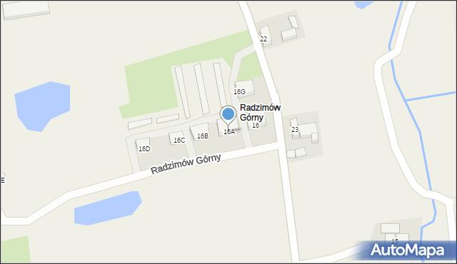 Radzimów, Radzimów Górny, 16A, mapa Radzimów