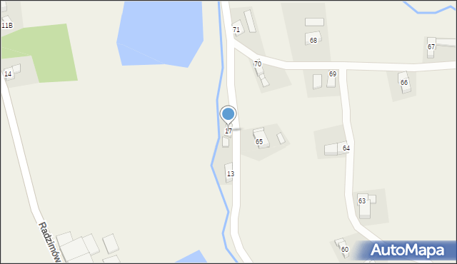 Radzimów, Radzimów Górny, 17, mapa Radzimów