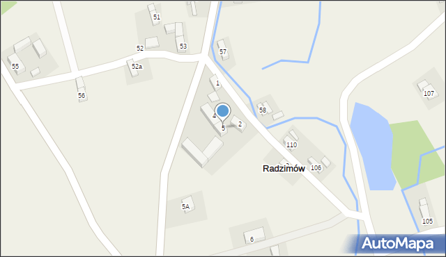 Radzimów, Radzimów Górny, 5, mapa Radzimów