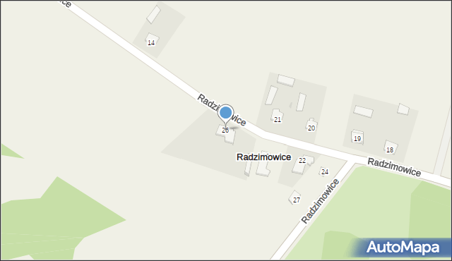 Radzimowice, Radzimowice, 26, mapa Radzimowice