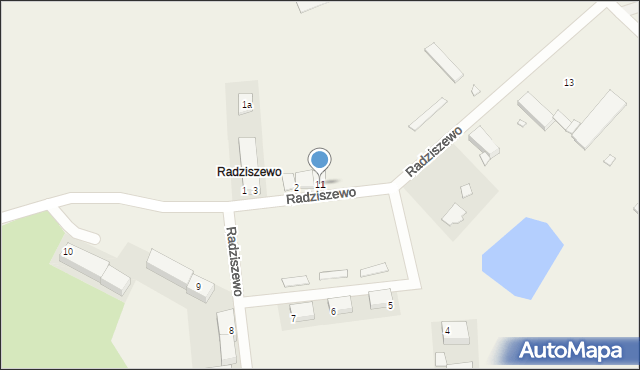 Radziszewo, Radziszewo, 11, mapa Radziszewo