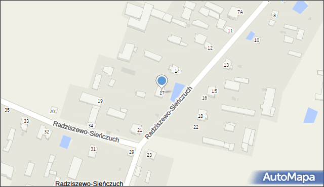 Radziszewo-Sieńczuch, Radziszewo-Sieńczuch, 17, mapa Radziszewo-Sieńczuch